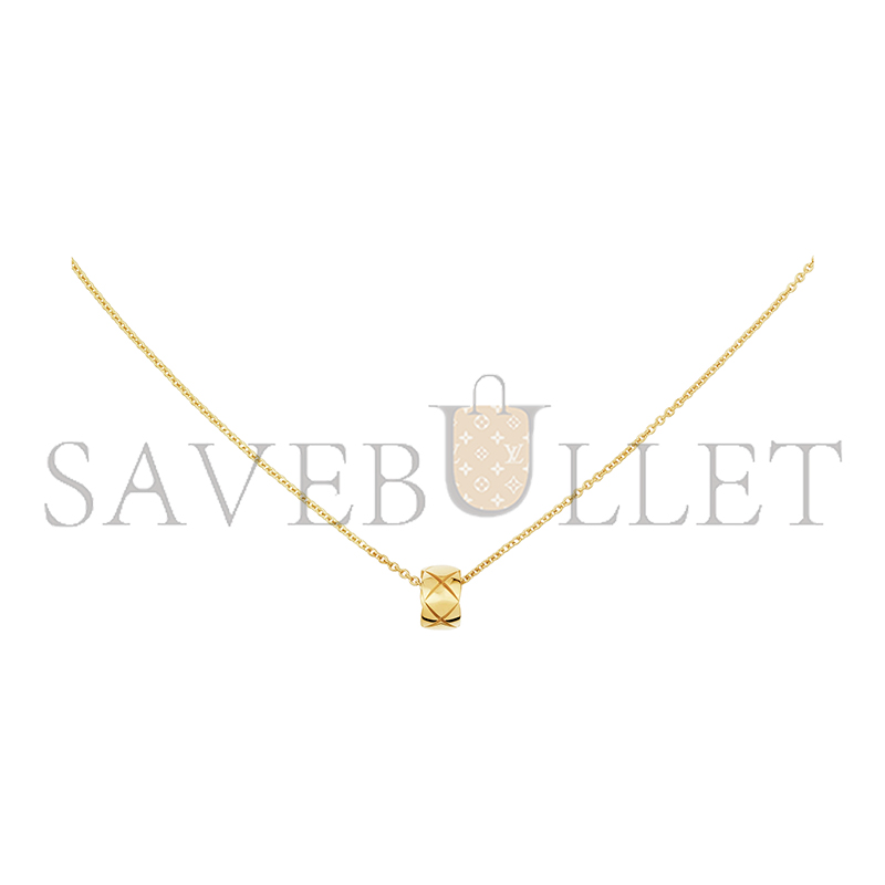 CHANEL COCO CRUSH NECKLACEQUILTED MOTIF, 18K YELLOW GOLD J12305